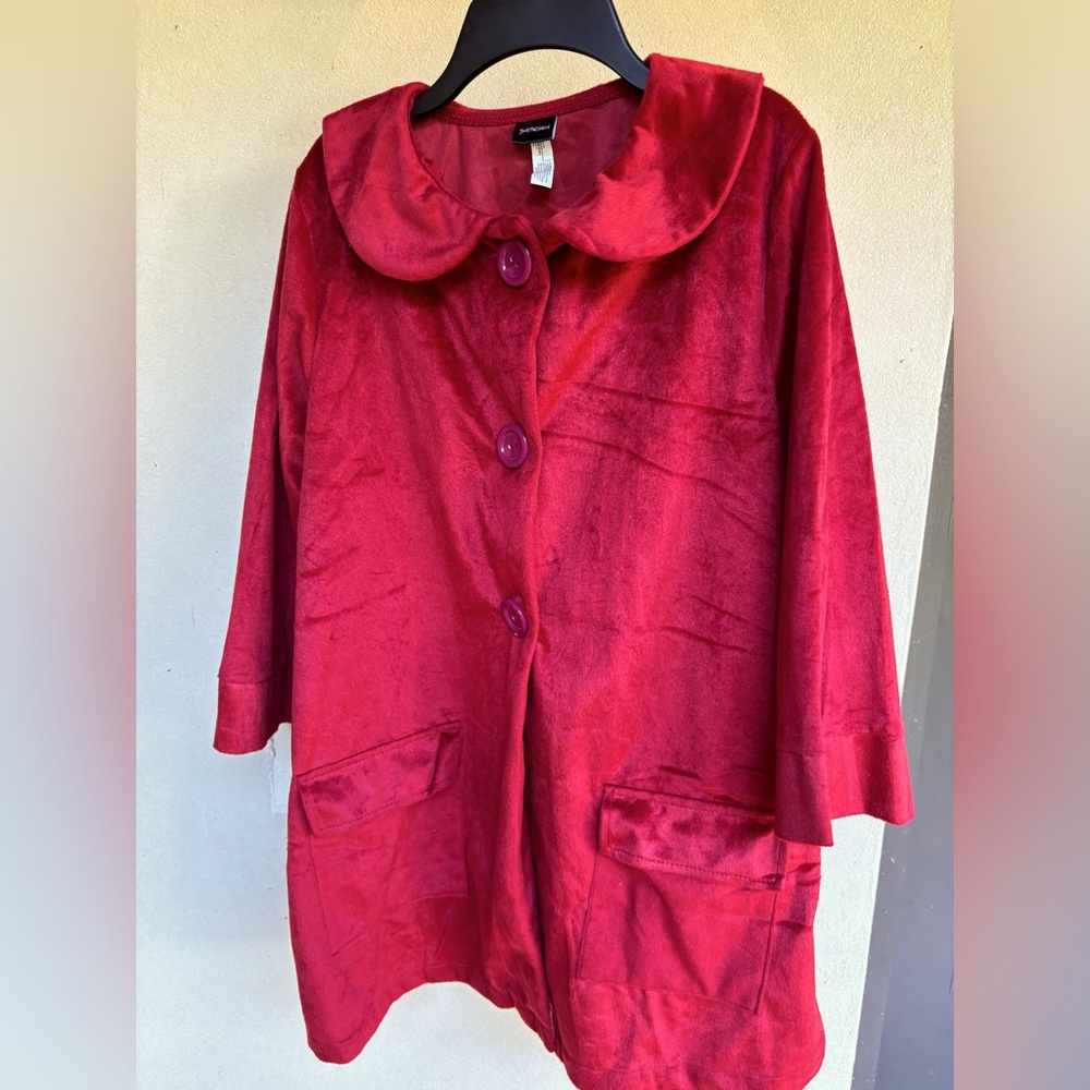 Sabrina Styled Red Pea Coat